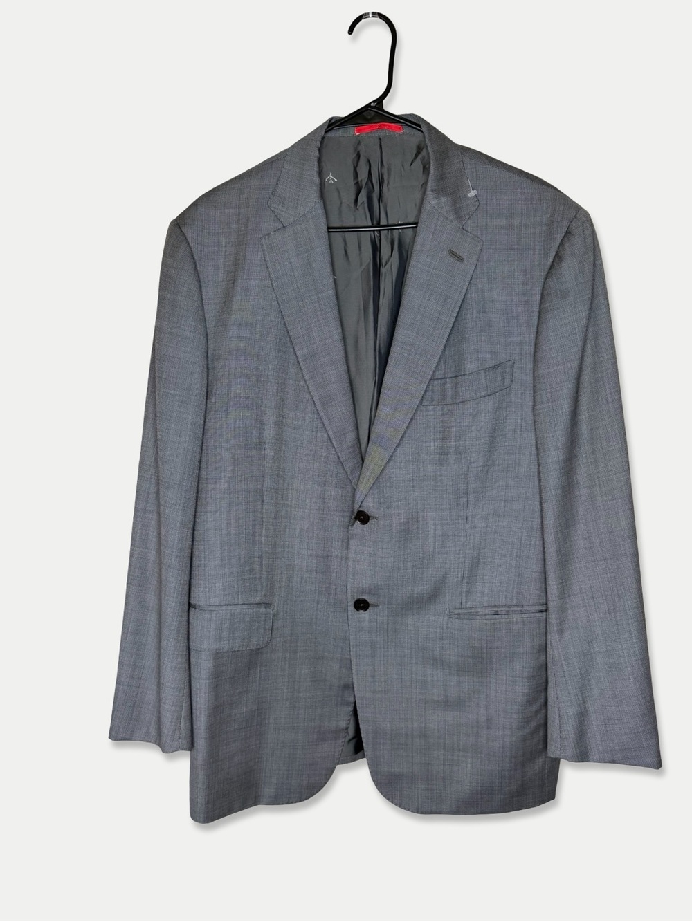 ISAIA Napoli 2 Piece Suit Set 46 Suit 37 Pant Gray Wool Timeless 140's GUC